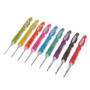 9Pcs Aluminum Crochet Hook With Soft Grip Handles Knitting Weaving Needles Assorted Size 2.0mm to 6.0mm