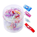 100 Pieces Mixed Style Multipurpose Sewing Clips For Quilting Crafting with Plastic Box