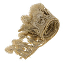 1 Yard Golden Fan-Shaped Lace Trims Embroidered Applique For Dress Bag Clothing Cushion Curtain Decor