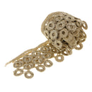 1 Yard 39mm Embroidered Golden Metallic Trimming Applique Lace Ribbon Trims