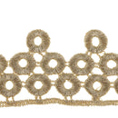 1 Yard 39mm Embroidered Golden Metallic Trimming Applique Lace Ribbon Trims