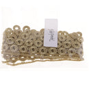 1 Yard 39mm Embroidered Golden Metallic Trimming Applique Lace Ribbon Trims