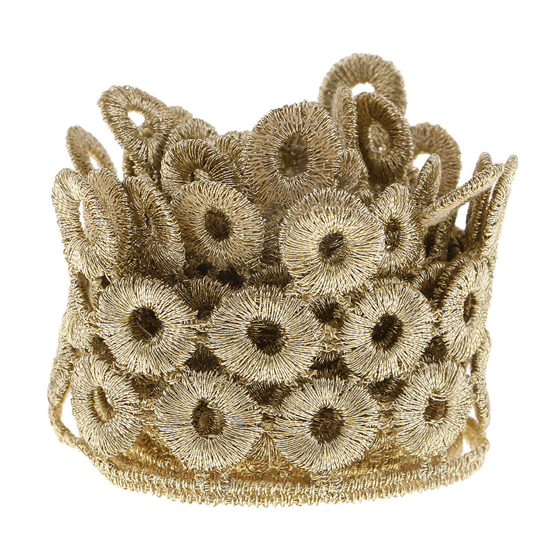 1 Yard 39mm Embroidered Golden Metallic Trimming Applique Lace Ribbon Trims