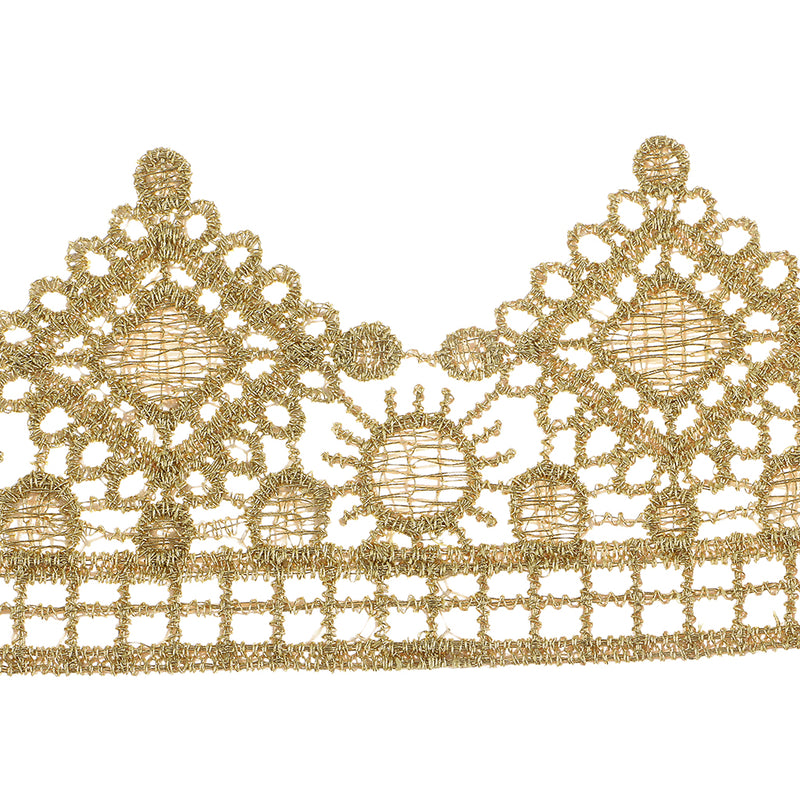 1 Yard Metallic Embroidered Lace Trims for Sewing Supplies, DIY Curtain Sofa Cushion Trimming