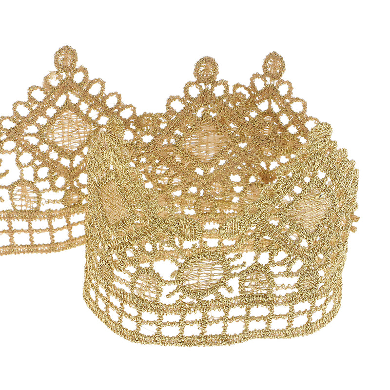 1 Yard Metallic Embroidered Lace Trims for Sewing Supplies, DIY Curtain Sofa Cushion Trimming