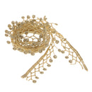 Golden Metallic Embroidery Lace Trim By Yard 2cm Wide Sewing Supplies DIY Motif Applique