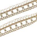 1 Yard Metallic Embroidered Lace Trim Ribbon Wedding Applique DIY Sewing Crafts 15mm