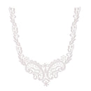 White Leaf Pattern Cotton Crochet Lace Collar Neckline Trim Sew on Appliques for Sewing Supplies