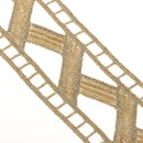 1 Piece Bling Golden Metallic Lace Trim for Crafts DIY Sewing Decor for Clothes Neckline Collar