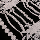 1 Piece Beige Cotton Embroidery Lace Trim Sewing Appliques for Women Girls Sweater Dress Bag Decoration