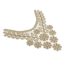 Flower & Leaf Embroidered Lace Collar Trim Clothes Sewing Applique for Woman