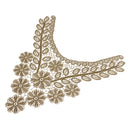 Flower & Leaf Embroidered Lace Collar Trim Clothes Sewing Applique for Woman