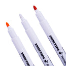 3 Pieces 2mm T-Shirt Permanent Fabric Paint Marker Pen Textile Clothes Shoes DIY Craft Orange White