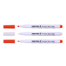 3 Pieces 2mm T-Shirt Permanent Fabric Paint Marker Pen Textile Clothes Shoes DIY Craft Orange White