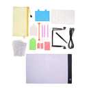 33Pcs A4 LED Light Tablet Board Pad USB Cable Stand Holder for Diamond Painting Artists Drawing Sketching Animation
