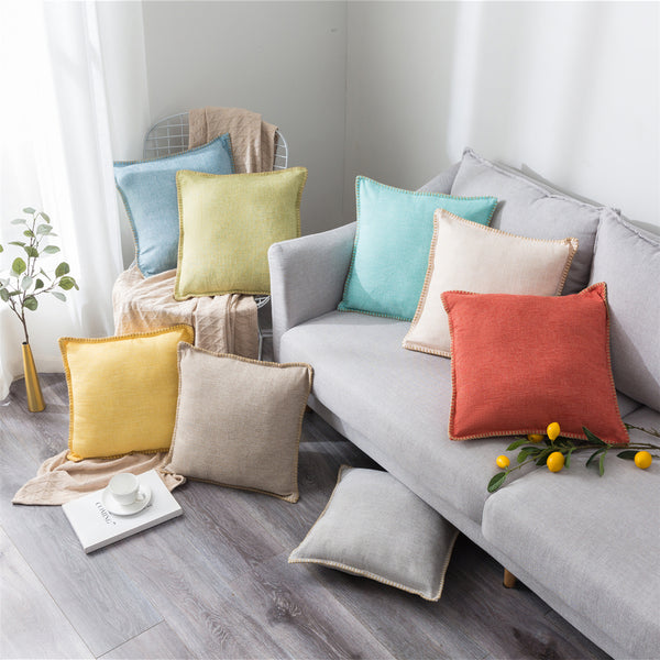 Linen Throw Pillow Case Cushion Cover Seat Sofa Waist Case Home Bedroom Decoration