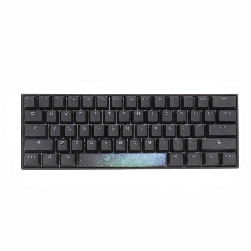 Five-sided Dyesub PBT Green Night Star Space Bar 6.25u Novelty Keycap for Anne Pro 2