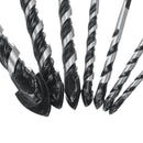 7pcs 3/4/5/6/8/10/12mm Triangle Twist Drill Bit Concrete Glass Ceramic Tile Marble Drill Bit Set
