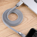 Cafele LED Light 2.1A Type C Flat Fast Charging Data Cable 1.2m For Oneplus 6 Xiaomi 8 8 se S9