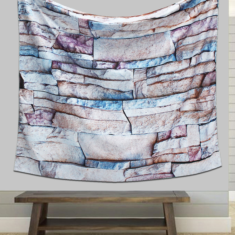 3D Brick Stone Pattern Psychedlic Tapestry Room Bedspread Wall Hanging Throw Decorations