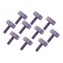 10Pcs RJXHOBBY M3x10mm Knurled Head Flat Point Fully Threaded Thumb Screw Fastener