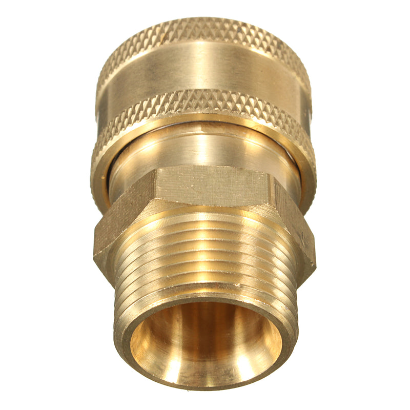 3/8 Inch Brass Quick Release Adapter Connect to M22 Metric For Pressure Washer Hose