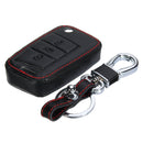 3 Buttons PU Leather Key Case Cover For Skoda Octavia Fabia Superb Yeti Rapid