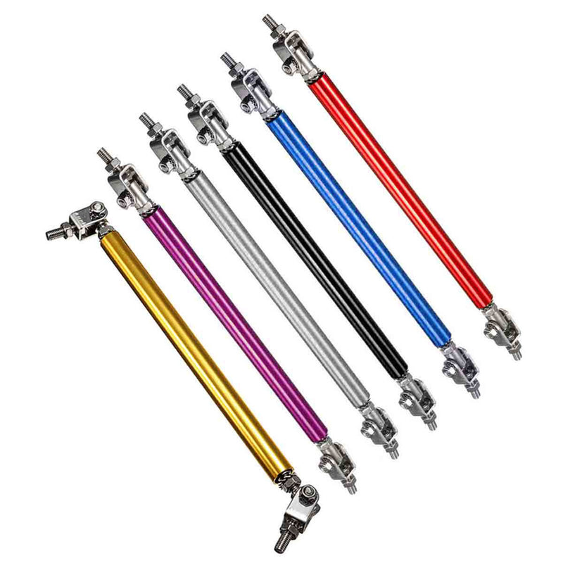 2x 5.9"-8.9" Universal Adjustable Front Bumper Protector Lip Splitter Rod Tie Bar