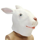 Rabbit Mask Creepy Animal Halloween Costume Theater Prop Party Cosplay  Deluxe Latex