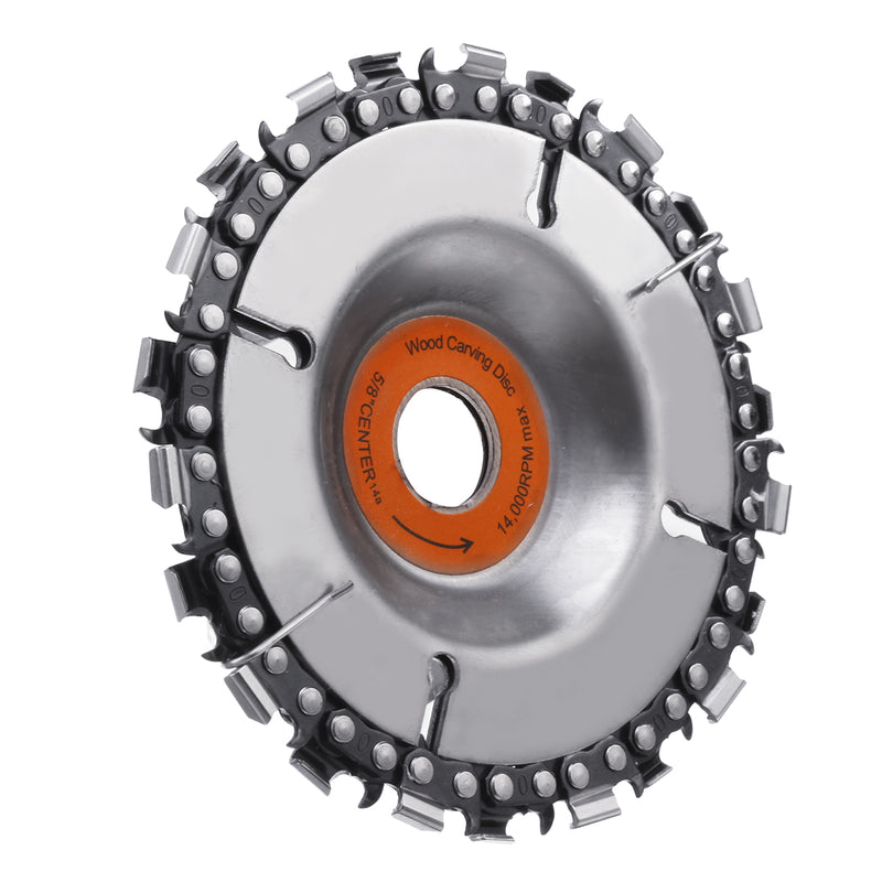 4 Inch Grinder Disc with Chain 22 Tooth Fine Cut Chain Wood Carving Disc