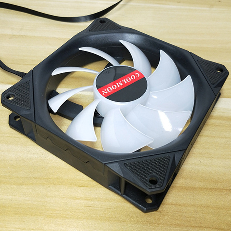 Coolmoon 30000Hrs 3PCS 120mm RGB Adjustable PC Fans 12 Monochromatic Lights CPU Cooling Fan with the Remote Control