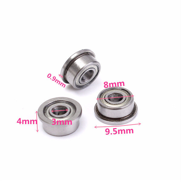 10pcs F693ZZ 3mmx8mmx4mm Double Shielded Flanged Ball Bearings