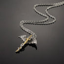 Pterosaur Golden  Titanium Steel Men's Necklace