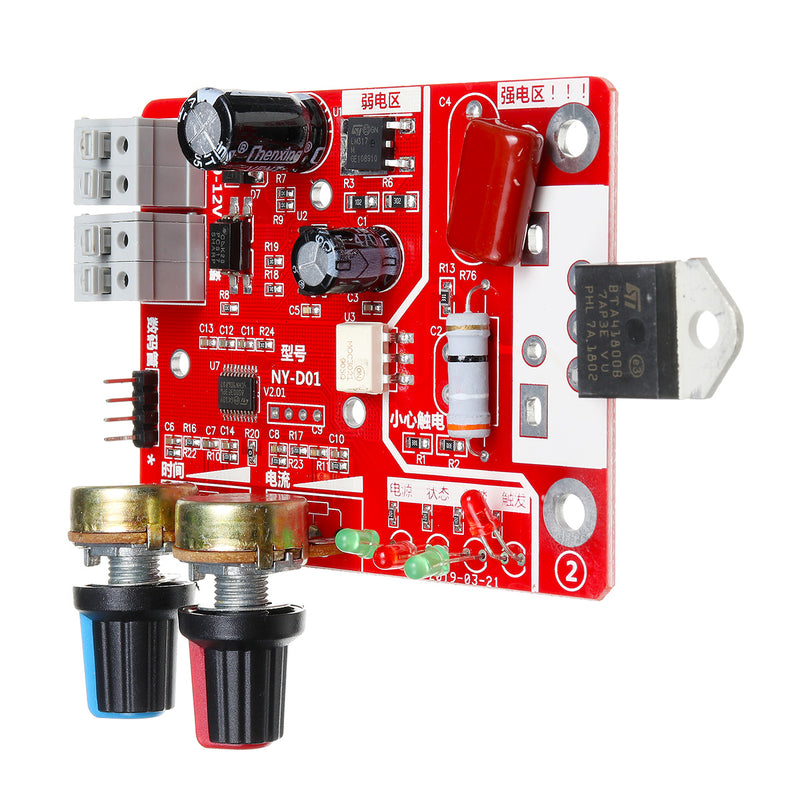 Geekcreit NY-D01 40A/100A Digital Display Spot Welding Module Time and Current Controller Panel Timing Ammeter Spot Welders Control Board