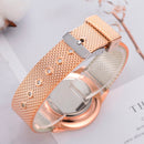 LVPAI P732 Rose Gold Elegant Design Women Wrist Watch Fashionable Analog Quartz Watch