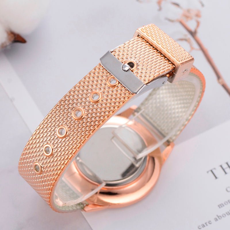 LVPAI P732 Rose Gold Elegant Design Women Wrist Watch Fashionable Analog Quartz Watch