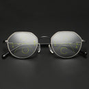 Geometric Progressive Multifocal Presbyopia Reading Glasses Full Frame Resin Lens Glass