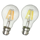 Dimmable B22 A60 6W Pure White Warm White COB Filament Edison Retro Light Lamp Bulb AC220V