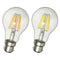 Dimmable B22 A60 6W Pure White Warm White COB Filament Edison Retro Light Lamp Bulb AC220V