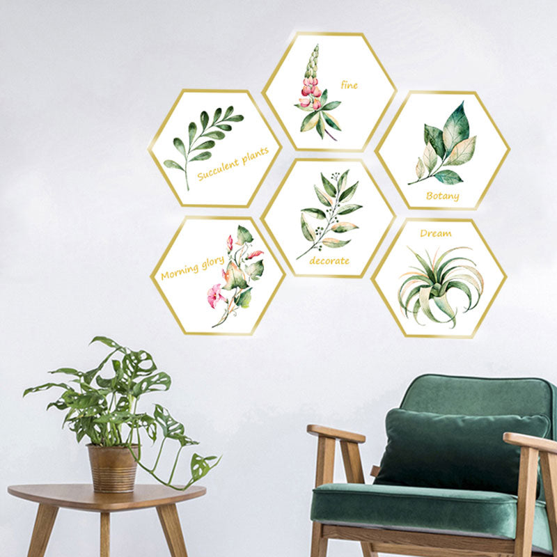 Miico FX82021 2PCS Plant Photo Frame Decorative Sticker Home Decorative Wall Sticker Removable Sticker