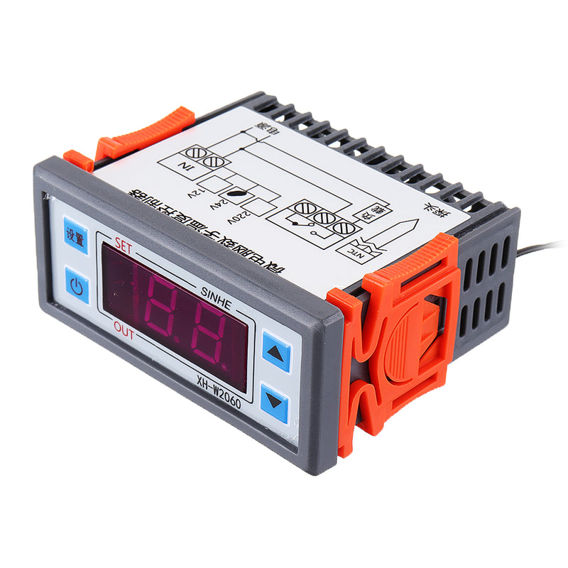 XH-W2060 Embedded Digital Thermostat Cabinet Freezer Cold Storage Thermostat Temperature Controller Temperature Control