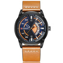 CURREN 8298 Fashionable Date Display Quartz Watch Leather Strap Sport Men Watches