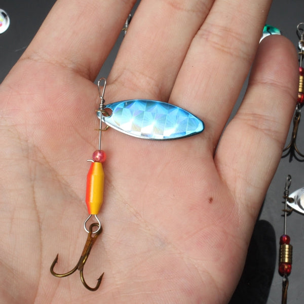 ZANLURE 30pcs Metal Fishing Lure Minnow Poper Pike Salmon Bait Bass Trout Fish with Hook