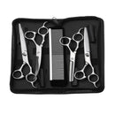 Y.F.M 5Pcs Hair Scissors Set Salon Hairdressing Cutting Thinning Hair Styling Kit