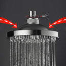 6''  Bathroom Sprayer Round Polished 360 AdjustableTwo Pole Rainfall Shower Head
