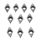 Drillpro 10pcs DCGT0702-AK H01 / DCGT21.51-AK H01 Inserts Used for Aluminum Turning Tool Holder Cutter