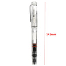 Caliarts Ego Demonstrator Transparent Piston Fountain Pen Big Ink Volume 0.38mm/0.5mm Nib Fountain Pen