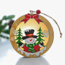 Luminous Christmas Wooden Ornament LED Light Santa Claus Deer Decor Lamp Xmas Decorations