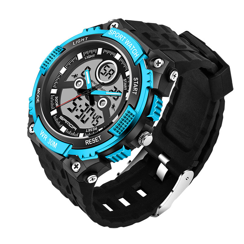 SANDA 709 Dual Display 30M Waterproof Outdoor Sport Military Fashion LED Digital Watch