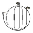AWEI Z1 Dual Dynamic Earphone 3.5mm Wired Control Sports Deep Bass Stereo Headphone with Mic
